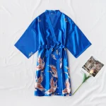 peignoir en soie design chinois