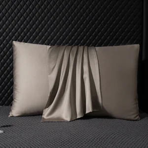 taie d'oreiller khaki en soie douce