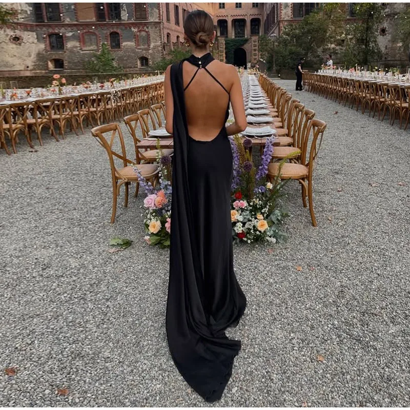 vêtements chic noir longue