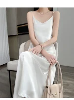 robe blanche en soie