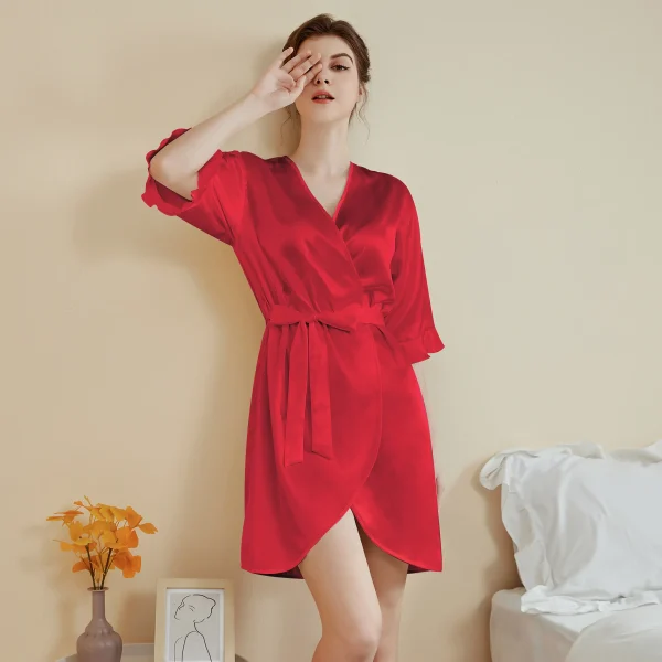 peignoir classe en soie