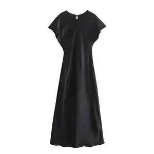robe en soie de soir noire