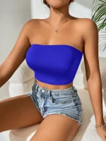 crop top en soie simple