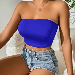 crop top en soie simple