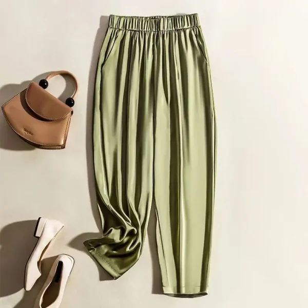 pantalon large en soie élégant