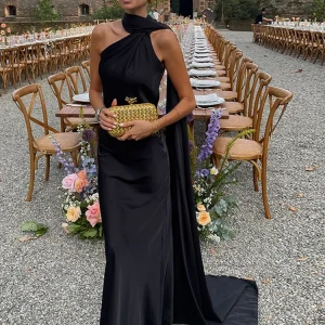 robe chic noir longue