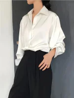 chemise en soie blanc
