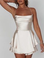 robe courte en soie glamour