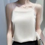 débardeur en soie blanc