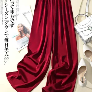 pantalon large en soie femme