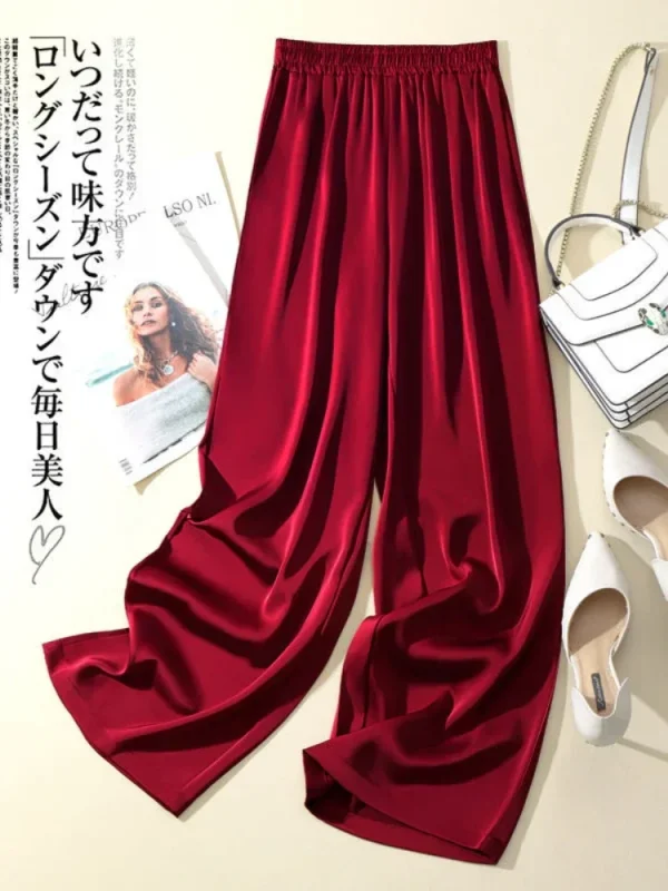 pantalon large en soie femme