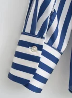 chemise en soie avec motif rayé