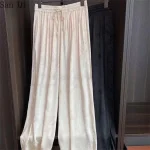 pantalon en soie blanc