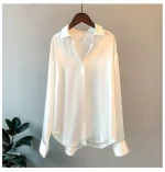 chemise blanche légère en soie