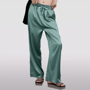 pantalon en soie luxueux