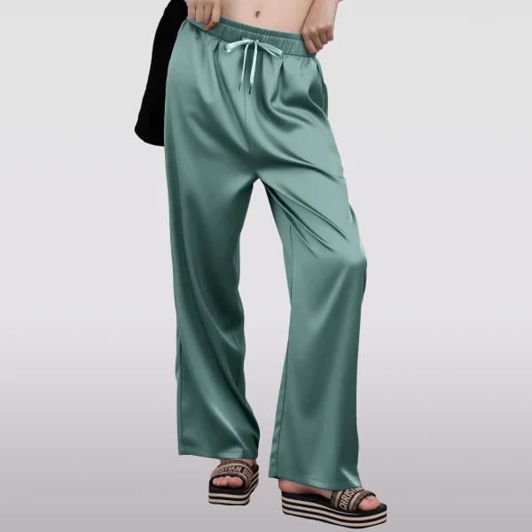 pantalon en soie luxueux