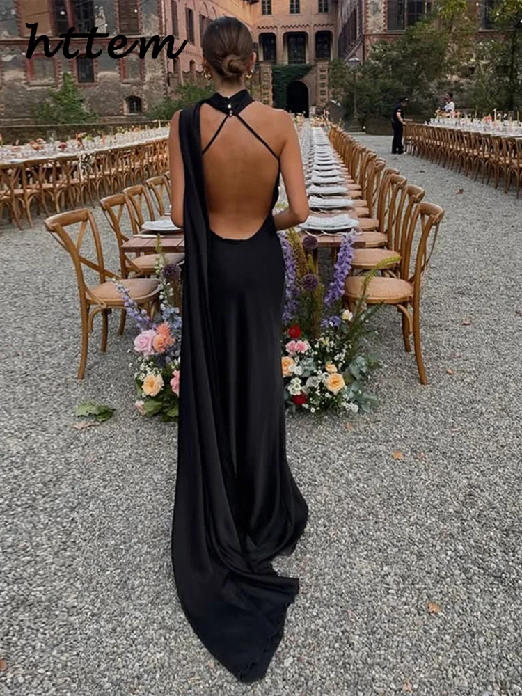 robe longue élégante noire