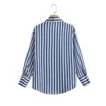 chemise en soie à rayures