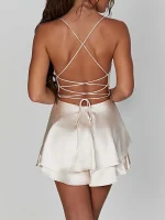 robe courte en soie légère
