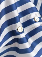 chemise élégante en soie rayée