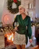 chemise de soirée en soie pour femme